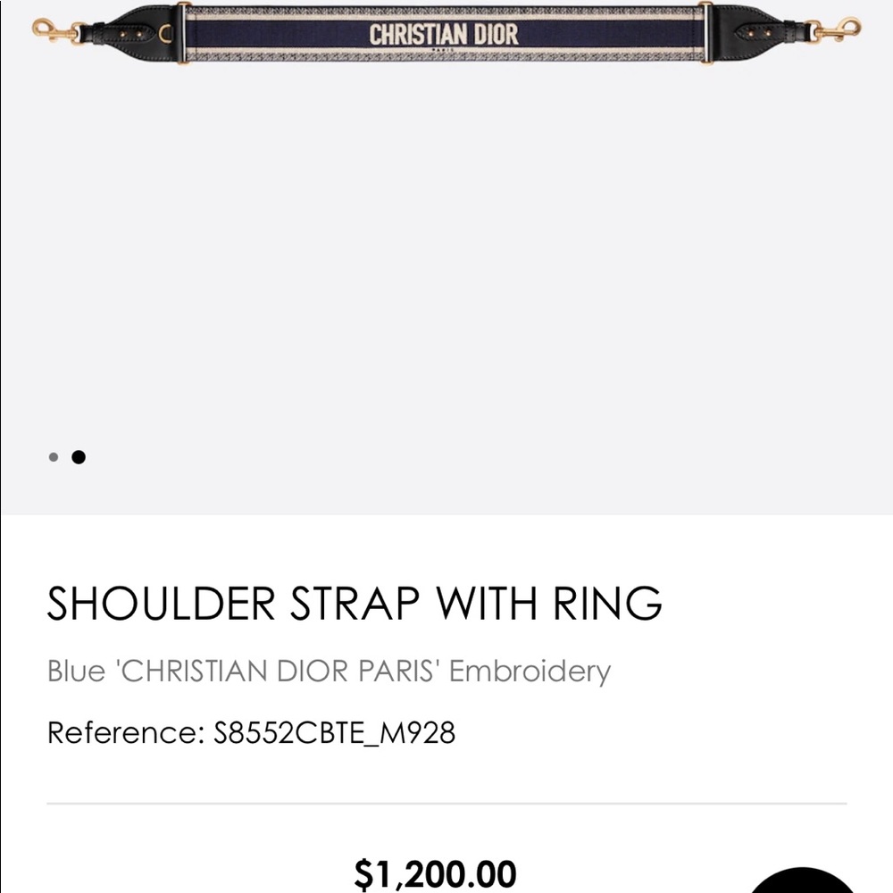 Authentic Dior NWT Shoulder Strap with ring - Picture 10 of 11